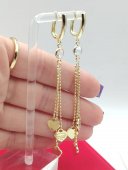 Cercei Three Hearts-placati cu aur 14k
