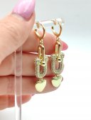 Cercei Tiff Heart placati cu aur 14k