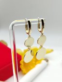 Cercei Two Coins-placati cu aur 14k