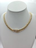 Colier Monaco-Cuban placat cu aur 14k -8mm