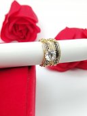 Inel  2 in 1 - placat cu aur 14k