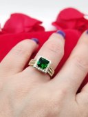 Inel Greeny placat cu aur14k