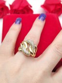 Inel Impletit placat cu aur 14k
