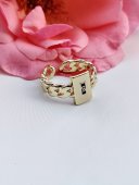 Inel New Monaco reglabil placat cu aur 14k - 6mm