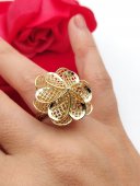 Inel Rose placat cu aur 14k