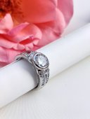 Inel Silver Diamondplacat cu aur alb 