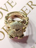 Inel Ursuletpiatra roz, placat cu aur 14k