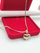 Lant Big Heart-placat cu aur 14k