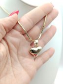 Lant Big Heart-placat cu aur 14k