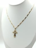 Lant Cartier Jesus-placat cu aur 14 k