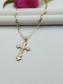 Lant Cruce 2 placat cu aur 14k