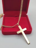Lant Cruce placat cu aur 14k