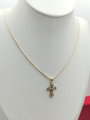 Lant cu cruce Pray2-placat cu aur 14k
