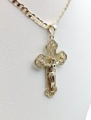 Lant cu cruce Shineplacat cu aur 14k