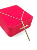 Lant cu cruce Simple-placat cu aur 18k