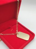 Lant cu pandantiv Plate placat cu aur 14k