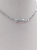 Lant Tennis Cui Silver reglabil -  placat cu aur 14K