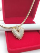 Lant Heart2-placat cu aur 14k
