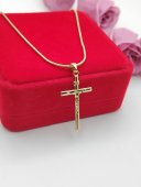 Lant Jesus-placat cu aur 14k