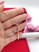 Lant Jesus-placat cu aur 14k