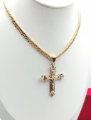 Lant Jesus2 placat cu aur14k