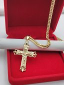 Lant Jesus2 placat cu aur14k