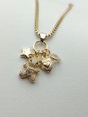 Lant Love Bunny placat cu aur 14k