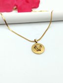 Lant Medusa gravat, banut 2cm-placat cu aur 18k