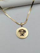 Lant Medusa simplu, banut 2,5cm-placat cu aur 18k