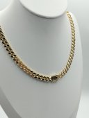Lant Monaco Simple -8mm placat cu aur 14k