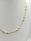 Lant Simple Balls placat cu aur 14k
