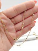 Lant Simple Balls placat cu aur 14k