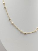 Lant Simple Balls placat cu aur 14k