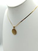 Lant Simple cu banut placat cu aur 14k