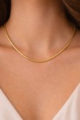 Lant Snake Short -placat cu aur 14k