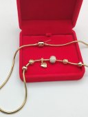 Lant tip Pandora-placat cu aur 14k
