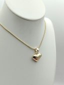 Lantisor Big Heart 2-placat cu aur 14k