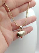 Lantisor Big Heart 2-placat cu aur 14k