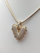 Lantisor Big heart 45 cm placat cu aur 14K