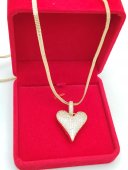 Lantisor Big heart 60 cm placat cu aur 14K