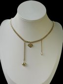 Lantisor cu 3 pandantive placat cu aur 14k