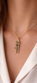 Lantisor Cuplu placat cu aur 14k