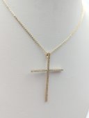 Lantisor Fancy Diamonds placat cu aur 14k