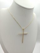 Lantisor Fancy Diamonds placat cu aur 14k