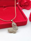 Lantisor Fluturas-placat cu aur 14k