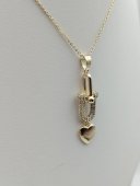 Lantisor Tiff Heart placat cu aur 14k