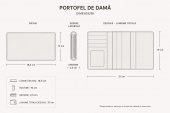Portofel Dama Elegance Ruby – Piele Ecologică - Alb