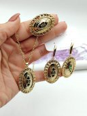 Set  Green C&C placat cu aur 14k