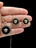 Set Black Medusa placat cu aur 14k