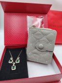 Set Cadou Dama Green Sunshine - Portofel gri perlat & Set Bijuterii